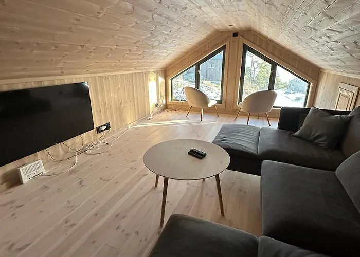 Modern With Sea View At The Norwegian Costline בית נופש Stathelle